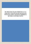 RN HESI Exit Exam 2026&sol;2027 &vert; Versions V1-V10 &vert; 500&plus; Questions & Rationales &vert; Verified New&excl;&excl;