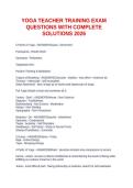 YOGA TEACHER TRAINING EXAM QUESTIONS WITH COMPLETE SOLUTIONS 2026&NewLine;&NewLine;
