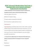 NR507 Exam 1&ndash;3&comma; Midterm&comma; Final & Quiz Bundle &vert; NR507 Advanced Pathophysiology &vert; Chamberlain &vert; Complete Exam Bundle with Detailed Verified Answers