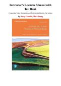 Instructor&rsquo;s Resource Manual with Test Bank for Counseling Today&colon; Foundations of Professional Identity&comma; 2nd edition by Darcy Granello&comma; Mark Young&comma; Chapter 1-14