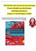 Olds&rsquo; Maternal-Newborn Nursing & Women&rsquo;s Health Across the Lifespan&comma; 11th Edition &lpar;Davidson&comma; 2020&rpar;&comma; Chapters 1-36 &vert; All Chapters Covered Test Bank&NewLine;