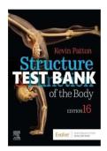 Structure and Function of the Body 16th Edition Patton  &NewLine;Test Bank 