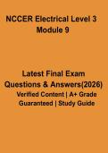 NCCER Electrical Level 3 Module 9 PDF &vert; Study Guide&comma; Practice Questions & Exam Prep