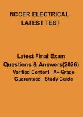 NCCER Electrical Latest Test PDF &vert; Updated Exam Practice Questions & Study Guide