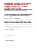 REFRIGERANT 410A CERTIFICATION EXAM QUESTIONS & ANSWERS &vert; COMPLETE VERIFIED PRACTICE TEST &vert; UPDATED CORRECT SOLUTIONS 2026