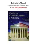 Instructor&rsquo;s Manual for Courts and Criminal Justice in America 3rd Edition by Larry Siegel&comma; Frank Schmalleger&comma; Chapter 1-16 &vert; All Chapters
