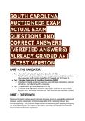 South Carolina Auctioneer Exam 2026&sol;2027&colon; Elite Test Bank &lpar;88 Actual Questions&comma; Answers & Explanations&rpar;