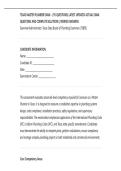 TEXAS MASTER PLUMBER EXAM - &lpar;115 QUESTIONS&rpar; LATEST UPDATED ACTUAL EXAM&NewLine;QUESTIONS AND COMPLETE SOLUTIONS &vert; VERIFIED ANSWERS