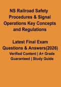 NS Railroad Safety Procedures & Signal Operations PDF &vert; Key Concepts & Regulations Study Guide