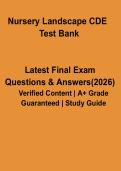 Nursery Landscape CDE Test Bank PDF &vert; Horticulture Practice Questions & Exam Prep
