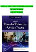 Test Bank&colon; Ruppel's Manual of Pulmonary Function Testing &lpar;12th Edition&rpar; &ndash; Carl D&period; Mottram