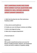 TEST 1 MATERIALS NURS 5432 EXAM &NewLine;WITH CORRECT ACTUAL QUESTIONS AND &NewLine;CORRECTLY WELL DEFINED ANSWERS &NewLine;LATEST ALREADY GRADED A&plus;