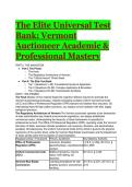 Elite Vermont Auctioneer License Exam Test Bank 2026&sol;2027 &vert; 88 Q&A Scenarios & Study Guide