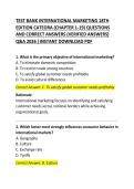 Test Bank &ndash; International Marketing &lpar;18th Edition&rpar; &ndash; Cateora