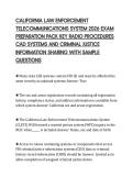 CALIFORNIA LAW ENFORCEMENT&NewLine;TELECOMMUNICATIONS SYSTEM 2026 EXAM&NewLine;PREPARATION PACK KEY RADIO PROCEDURES&NewLine;CAD SYSTEMS AND CRIMINAL JUSTICE&NewLine;INFORMATION SHARING WITH SAMPLE&NewLine;QUESTIONS
