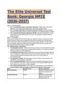 Georgia MPJE 2026&sol;2027 Elite Test Bank &vert; 88 Practice Questions & Expert Rationales