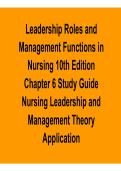 Leadership Roles And Management Functions In Nursing 10th Edition Chapter 6 Study Guide Nursing 2025&sol; 2026