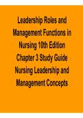 Leadership Roles And Management Functions In Nursing 10th Edition Chapter 3 Study Guide Nursing 2025&sol; 2026