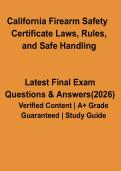 California Firearm Safety Certificate PDF &vert; Laws&comma; Rules & Safe Handling Study Guide