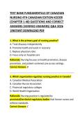 Test Bank &ndash; Fundamentals of Canadian Nursing &lpar;4th Canadian Edition&rpar; &ndash; Kozier
