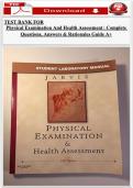 Test Bank for Physical Examination and Health Assessment &vert; Complete Questions&comma; Answers & Rationales Guide A&plus;