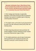 Specialty Certification Exam &vert;&vert; Most Recent Exam &NewLine;Actual Complete Real Verified Exam Questions And &NewLine;Correct Answers &lpar;Verified Answers&rpar; Already Graded &NewLine;A&plus; &vert; Guaranteed Success&excl;&excl; Brand New Exam&excl;&excl;&excl; 