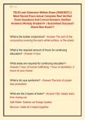 TDLR Lash Extension Written Exam &lpar;2026&sol;2027&rpar; &vert;&vert; &NewLine;Most Recent Exam Actual Complete Real Verified &NewLine;Exam Questions And Correct Answers &lpar;Verified &NewLine;Answers&rpar; Already Graded A&plus; &vert; Guaranteed Success&excl;&excl; &NewLine;Brand New Exam&excl;&excl;&excl; 