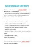 Ancient Greek Medicine Exam 1 Essay Questions &NewLine;and Correct Detailed Answers Already Graded A&plus; 