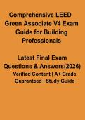 Comprehensive LEED Green Associate V4 Exam Guide &vert; Green Building Certification Study Notes & Practice Questions PDF