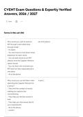 CVENT Exam Questions & Expertly Verified Answers&comma; 2026 &sol; 2027