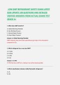 LOW GWP REFRIGERANT SAFETY EXAM LATEST &NewLine;2026 UPDATE 100 QUESTIONS AND DETAILED &NewLine;VERIFIED ANSWERS FROM ACTUAL EXAMS TEST &NewLine;GRADE A&plus; 