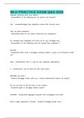 MLO PRACTICE EXAM Q&A 2026
