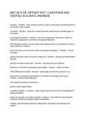 MGT 6574 DR&period; ARTHUR TEST 1 QUESTIONS AND VERIFIED ACCURATE ANSWERS
