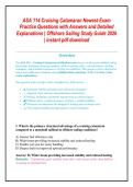 ASA 114 Cruising Catamaran Exam 2026 Mega Bundle &vert; Heavy Weather&comma; Docking & Verified Answers