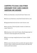 CANFITPRO PTS EXAM 2 2026 FITNESS&NewLine;ASSESSMENT STUDY GUIDE COMPLETE&NewLine;QUESTIONS AND ANSWERS&NewLine;
