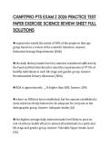 CANFITPRO PTS EXAM 2 2026 PRACTICE TEST&NewLine;PAPER EXERCISE SCIENCE REVIEW SHEET FULL&NewLine;SOLUTIONS
