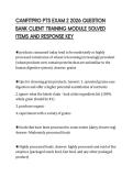 CANFITPRO PTS EXAM 2 2026 QUESTION&NewLine;BANK CLIENT TRAINING MODULE SOLVED&NewLine;ITEMS AND RESPONSE KEY&NewLine;