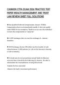 CANNON CTFA EXAM 2026 PRACTICE TEST&NewLine;PAPER WEALTH MANAGEMENT AND TRUST&NewLine;LAW REVIEW SHEET FULL SOLUTIONS&NewLine;