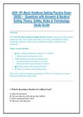 ASA 101 Basic Keelboat Sailing Certification Exam 2026 Bundle &vert; Practice Test&comma; Knots&comma; Navigation & Answers