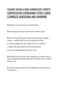 CAOHC EXAM 2 2026 AUDIOLOGY SAFETY&NewLine;CERTIFICATION ASSESSMENT STUDY GUIDE&NewLine;COMPLETE QUESTIONS AND ANSWERS