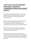 CAOHC EXAM 2 2026 FINAL ASSESSMENT&NewLine;PAPER HEARING CONSERVATION&NewLine;COMPREHENSIVE QUESTIONS AND ANSWERS&NewLine;GRADED A&plus;