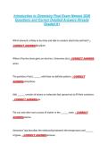 Introduction to Chemistry Final Exam Newest 2026 &NewLine;Questions and Correct Detailed Answers Already &NewLine;Graded A&plus; 