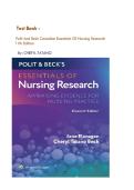 Test Bank For Polit & Beck&rsquo;s Essentials of Nursing Research&colon; Appraising Evidence for Nursing Practice&comma; 11th Edition By&colon; Cheryl Tatano &lpar;Exam Practice Questions&rpar; 