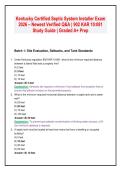 Kentucky Certified Septic System Installer Exam &NewLine;2026 &ndash; Newest Verified Q&A &vert; 902 KAR 10&colon;081 &NewLine;Study Guide &vert; Graded A&plus; Prep