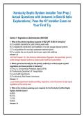 KY Septic System Installer Exam Prep 2026 &vert; Installation Standards&comma; Safety & Regulatory Guide &plus; Tests