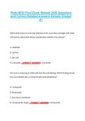 Peds HESI Final Exam Newest 2026 Questions &NewLine;and Correct Detailed Answers Already Graded &NewLine;A&plus; 