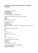 ISM FINAL QUESTIONS AND VERIFIED ACCURATE ANSWERS