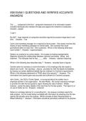 ISM EXAM 1 QUESTIONS AND VERIFIED ACCURATE ANSWERS