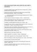 ISM EXAM QUESTIONS AND VERIFIED ACCURATE ANSWERS