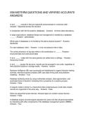 ISM MIDTERM QUESTIONS AND VERIFIED ACCURATE ANSWERS